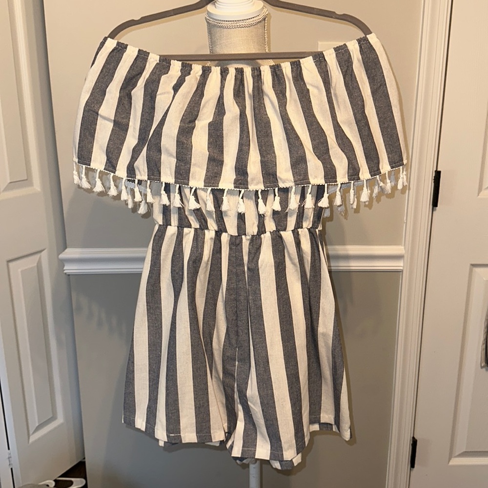 Woman’s off the shoulder romper